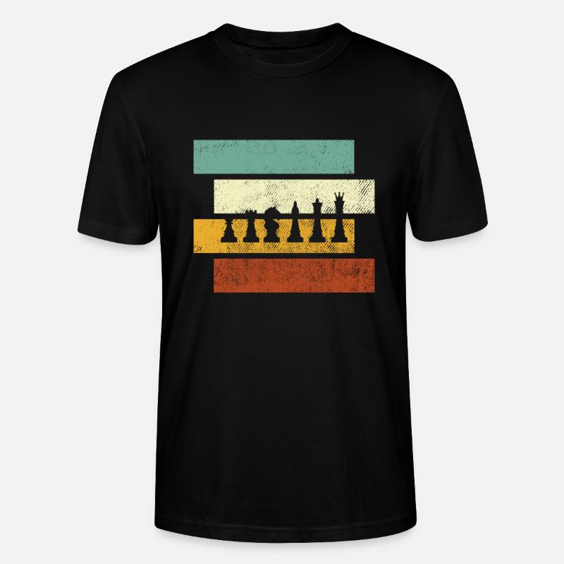 Schach Retro - Stanley/Stella Unisex Bio-T-Shirt CRAFTER - Schwarz