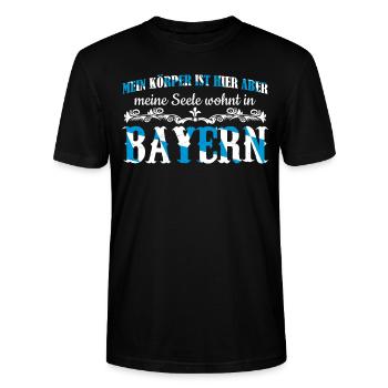 Bayern bayrischer München Spruch - Stanley/Stella Unisex Bio-T-Shirt CRAFTER - Schwarz - Vorne - Alina (178cm) & Michal (187cm)