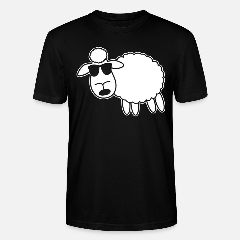 Schaf mit Sonnenbrille - Stanley/Stella Unisex Bio-T-Shirt CRAFTER - Schwarz