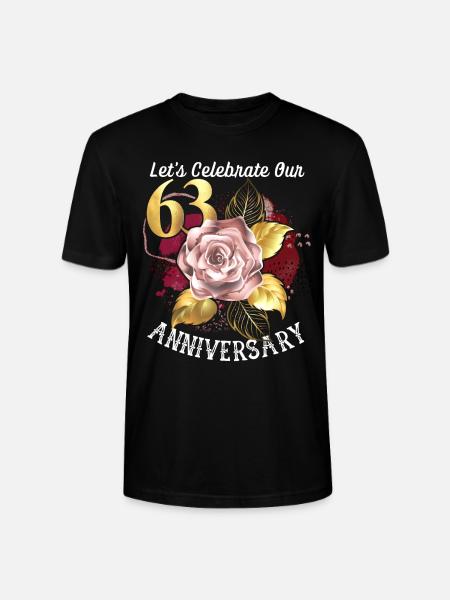63ste verjaardag, jubileumviering, huwelijksverjaardag - Stanley/Stella Uniseks bio-T-shirt CRAFTER - zwart