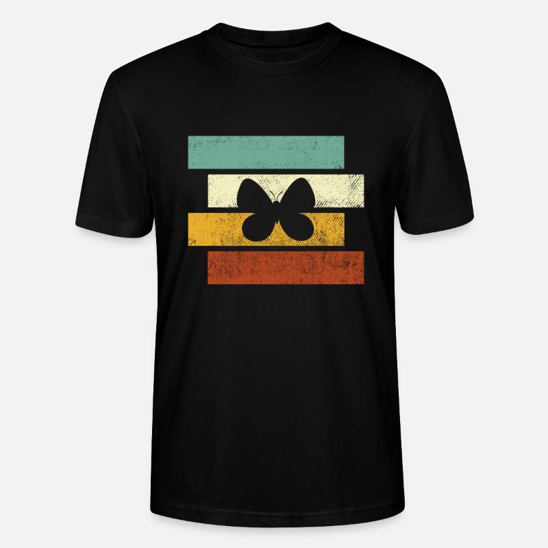 Papillon Rétro - T-shirt bio CRAFTER Stanley Stella Unisexe - noir
