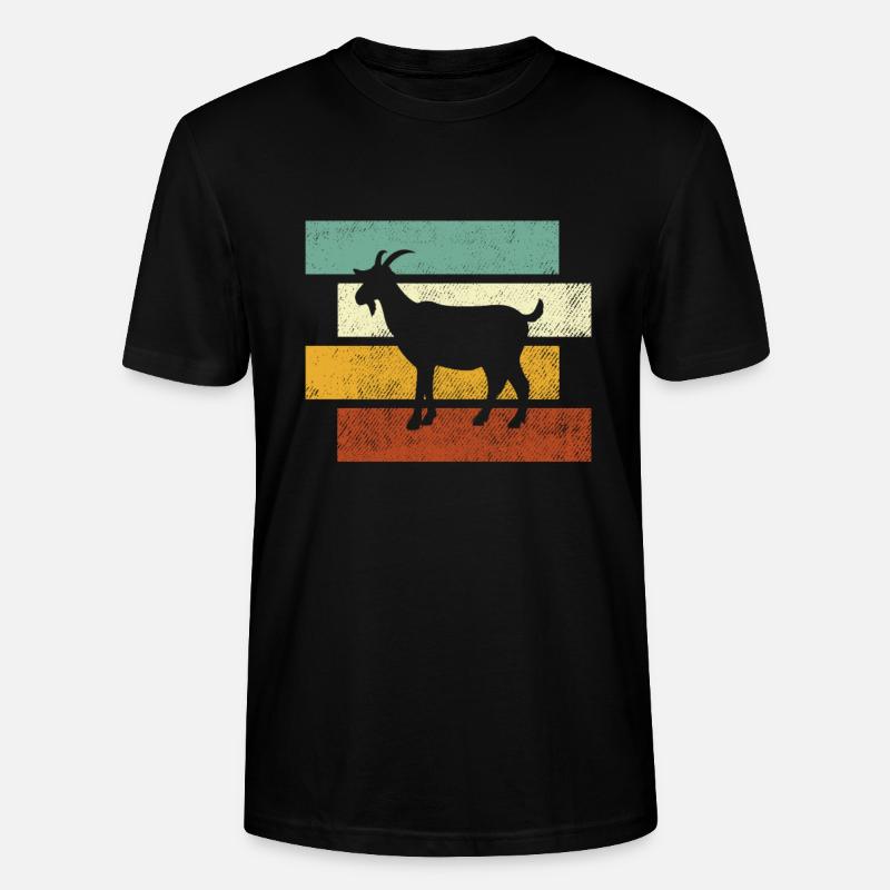 Ziege Retro - Stanley/Stella Unisex Bio-T-Shirt CRAFTER - Schwarz