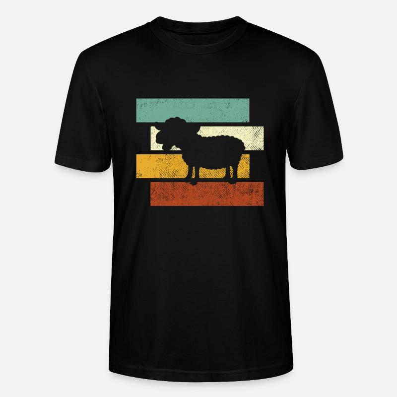 Schaf retro - Stanley/Stella Unisex Bio-T-Shirt CRAFTER - Schwarz