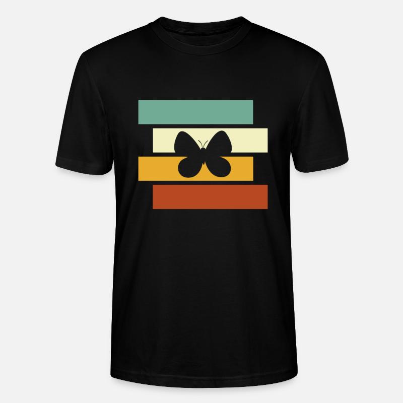 Papillon Rétro - T-shirt bio CRAFTER Stanley Stella Unisexe - noir