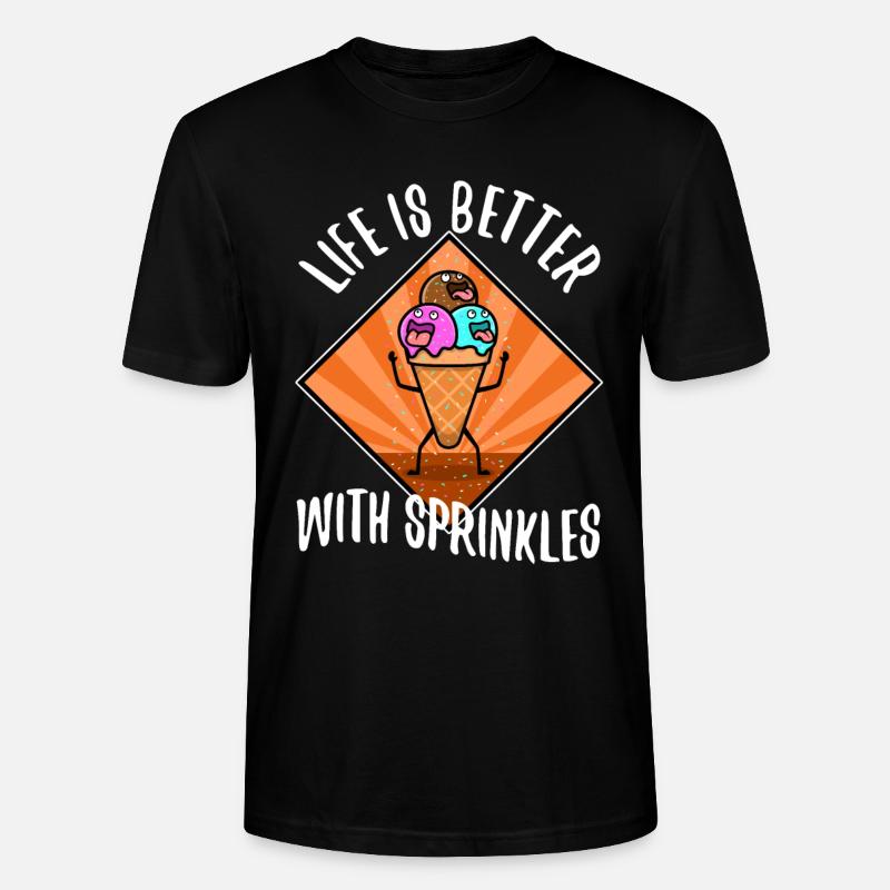Life Is Better With Sprinkles - Stanley/Stella Unisex Bio-T-Shirt CRAFTER - Schwarz