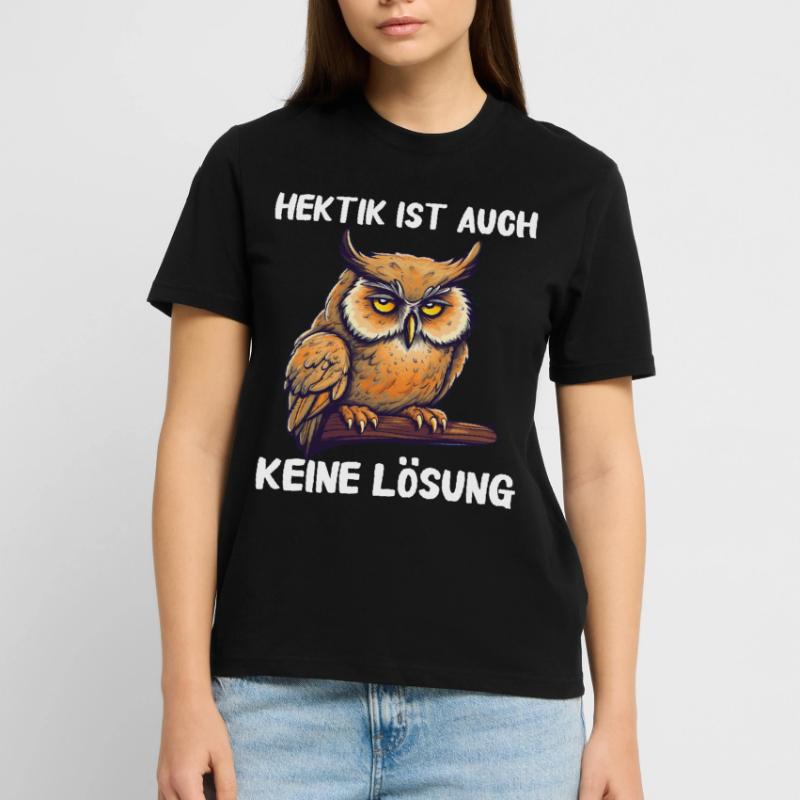 Nachteule Eule Eulen Vogel Stanley/Stella Unisex Bio-T-Shirt CRAFTER