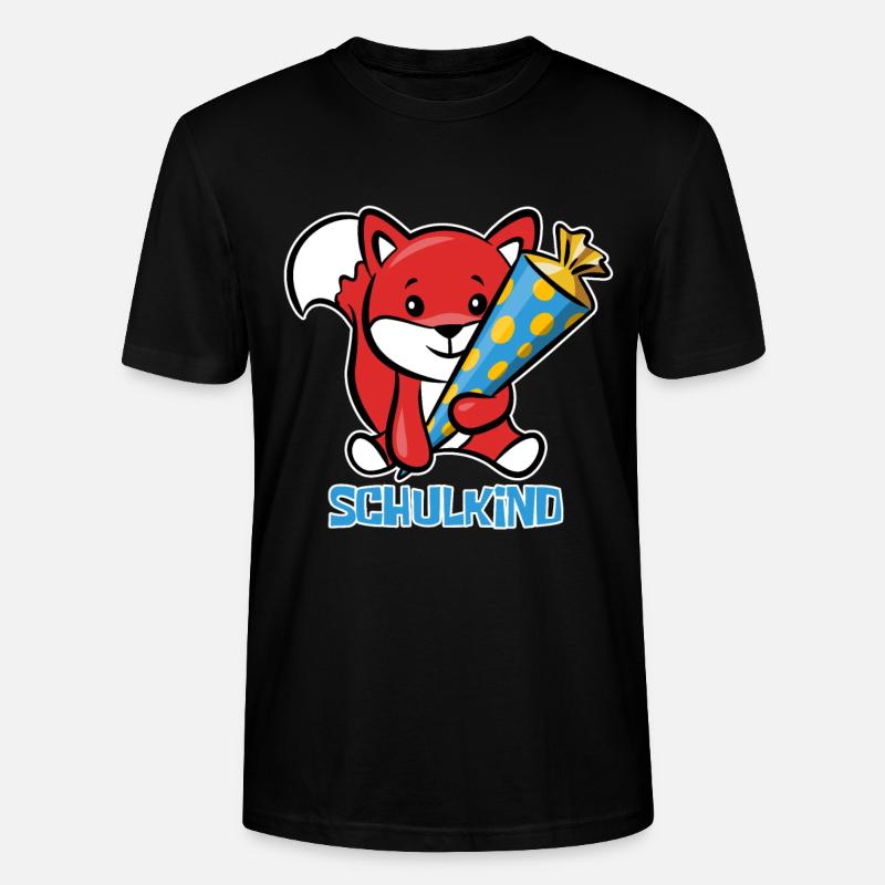 Fuchs Schulanfang Schulkind - Stanley/Stella Unisex Bio-T-Shirt CRAFTER - Schwarz
