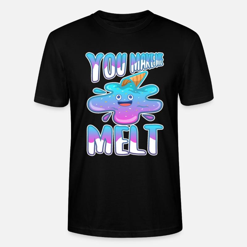 You make me melt, Eiscreme - Stanley/Stella Unisex Bio-T-Shirt CRAFTER - Schwarz