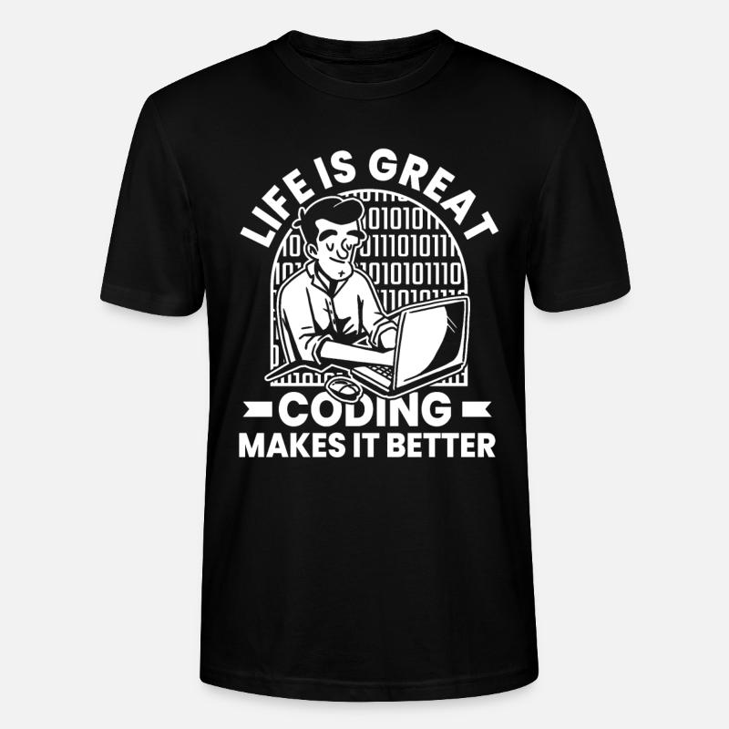 Développeur Coder Programmeur Humour - T-shirt bio CRAFTER Stanley Stella Unisexe - noir