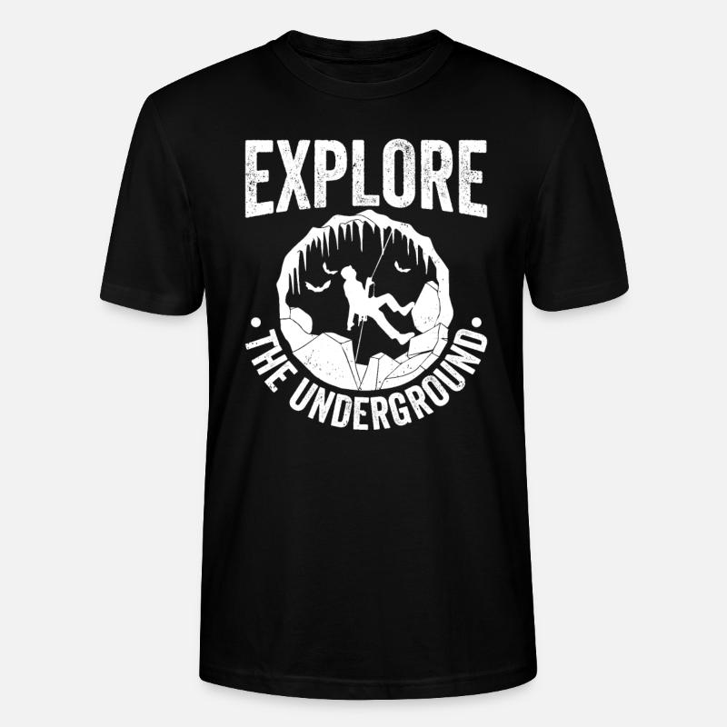Explorez les spéléologues souterrains - T-shirt bio CRAFTER Stanley Stella Unisexe - noir
