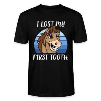 Zahn Zähne Zahnarzt Zahnmedizinische Angestellte - Stanley/Stella Unisex Bio-T-Shirt CRAFTER - Schwarz - Vorne - Alina (178cm) & Michal (187cm)