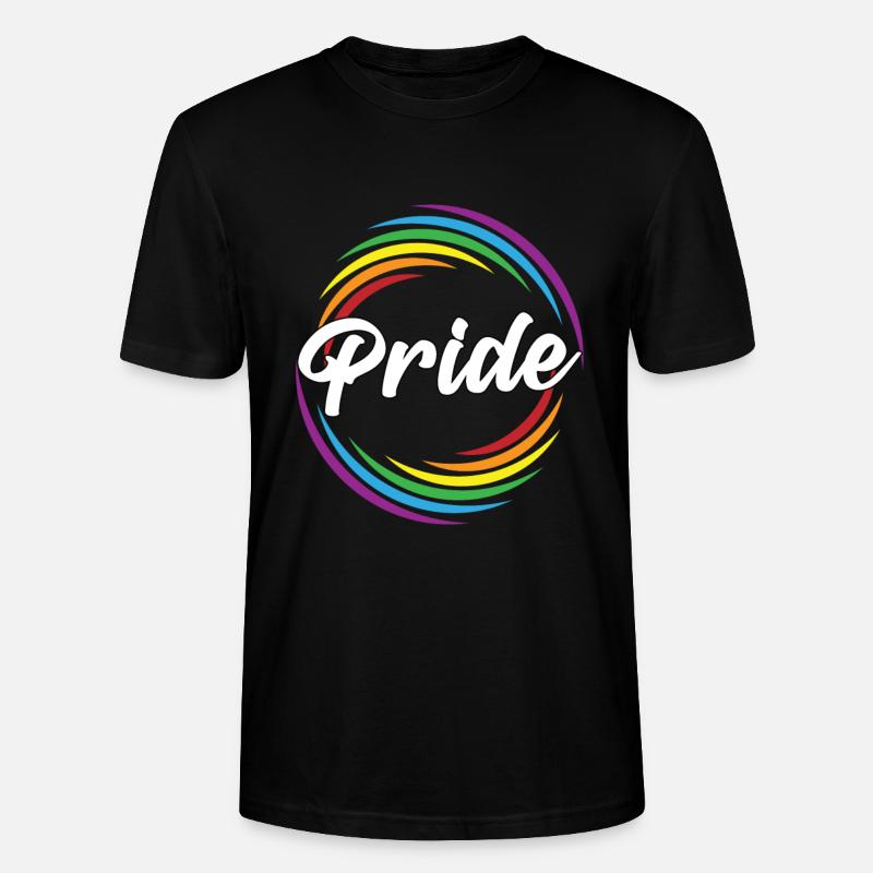Pride Regenbogen Strudel - Stanley/Stella Unisex Bio-T-Shirt CRAFTER - Schwarz