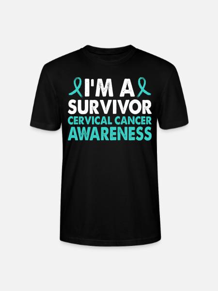 Cervical Cancer Awareness Month - Stanley/Stella CRAFTER Unisex Organic T-Shirt - black