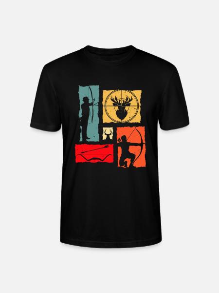Archer Retro Archery - Stanley/Stella CRAFTER Unisex Organic T-Shirt - black
