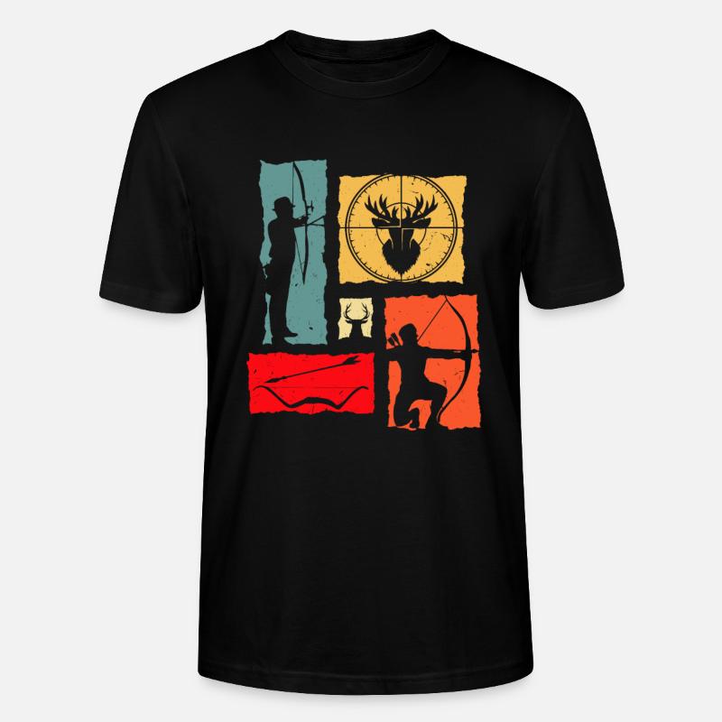 Archer Retro Archery - Stanley/Stella Unisex Bio-T-Shirt CRAFTER - Schwarz