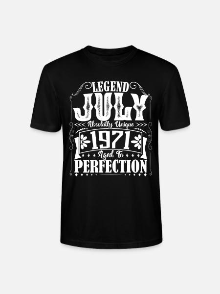 July 1971. Birthday gift July 1971. - Stanley/Stella CRAFTER Unisex Organic T-Shirt - black