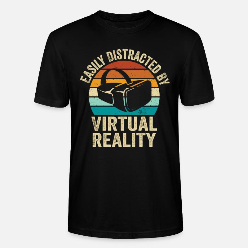 Virtual Reality VR Gift - Stanley/Stella CRAFTER Unisex Organic T-Shirt - black