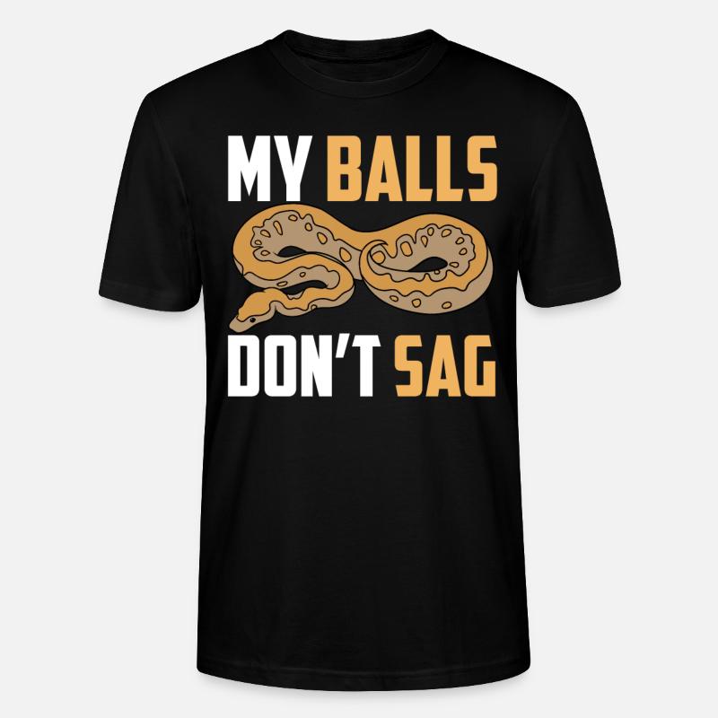 Kugelpython Schlange - Stanley/Stella Unisex Bio-T-Shirt CRAFTER - Schwarz