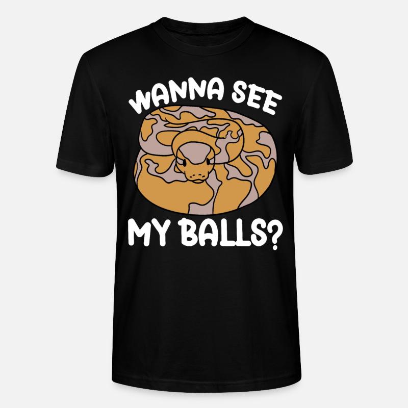 Serpent python boule - T-shirt bio CRAFTER Stanley Stella Unisexe - noir