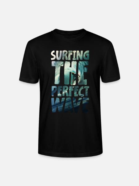 Surfing The Perfect Wave - Stanley/Stella Unisex Bio-T-Shirt CRAFTER - Schwarz