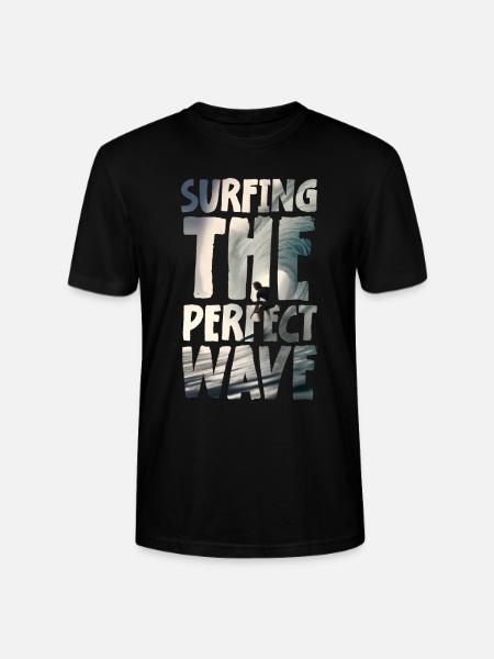 Surfing The Perfect Wave - Stanley/Stella Unisex Bio-T-Shirt CRAFTER - Schwarz