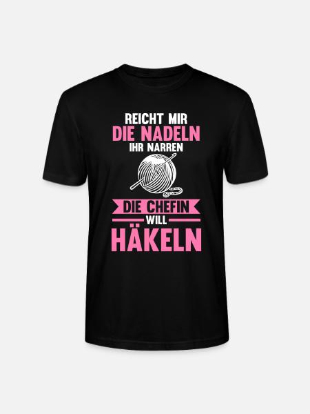 Stricken Nähen Häkeln - Stanley/Stella Unisex Bio-T-Shirt CRAFTER - Schwarz