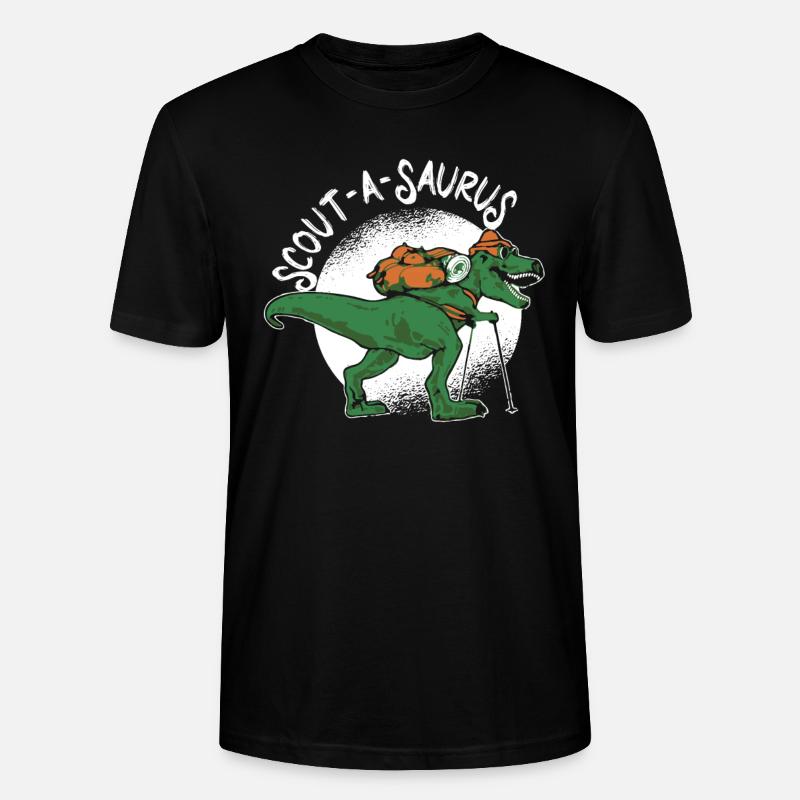 Pfadfinder Dinosaurier - Stanley/Stella Unisex Bio-T-Shirt CRAFTER - Schwarz