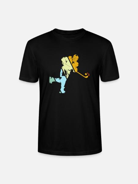 Eishockey Retro - Stanley/Stella Unisex Bio-T-Shirt CRAFTER - Schwarz