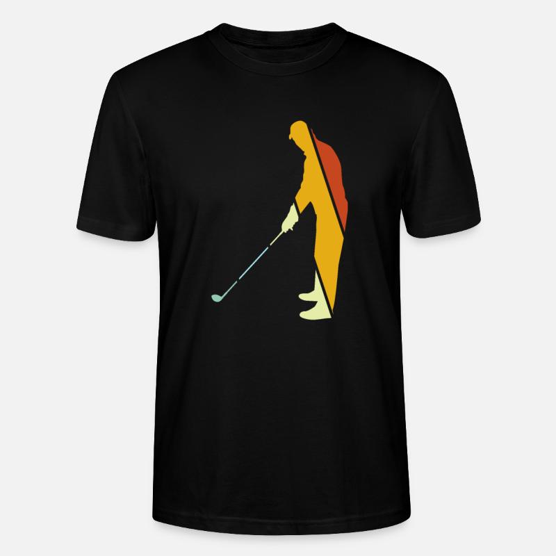 Golf Retro - Stanley/Stella Unisex Bio-T-Shirt CRAFTER - Schwarz