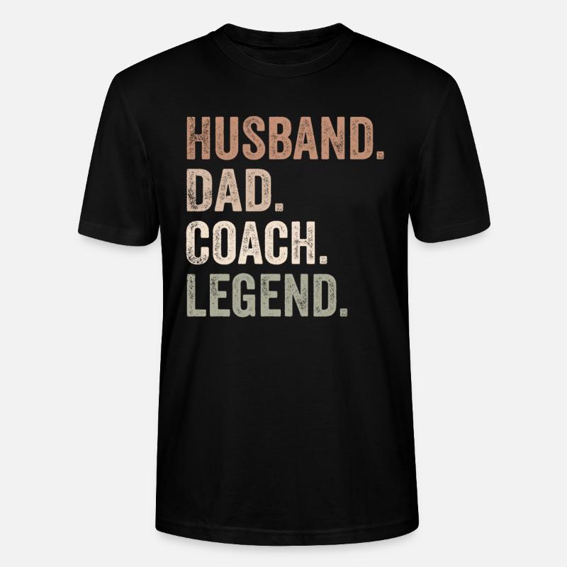 Papa Ehemann Coach Held - Stanley/Stella Unisex Bio-T-Shirt CRAFTER - Schwarz