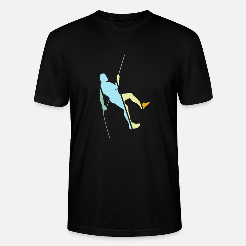 Klettern Retro - Stanley/Stella Unisex Bio-T-Shirt CRAFTER - Schwarz