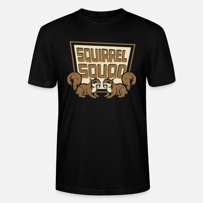 Écureuil Escouade Écureuil Fuchshörnchen Eichhörnchen - T-shirt bio CRAFTER Stanley Stella Unisexe - noir