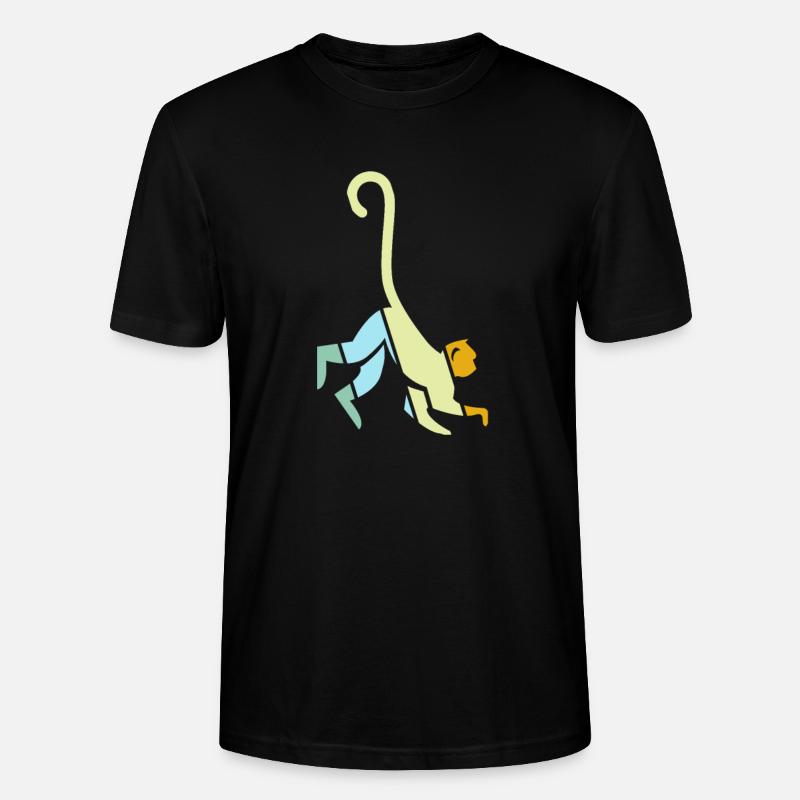 Affe Retro - Stanley/Stella Unisex Bio-T-Shirt CRAFTER - Schwarz
