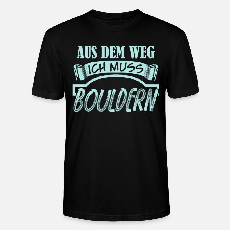 Bouldern Bergsteigen Klettern - Stanley/Stella Unisex Bio-T-Shirt CRAFTER - Schwarz