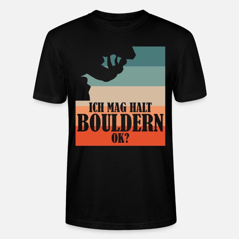 Bouldern Kletterer Klettern - Stanley/Stella Unisex Bio-T-Shirt CRAFTER - Schwarz