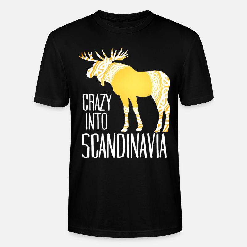 Skandinavien Wikinger Elch - Stanley/Stella Unisex Bio-T-Shirt CRAFTER - Schwarz
