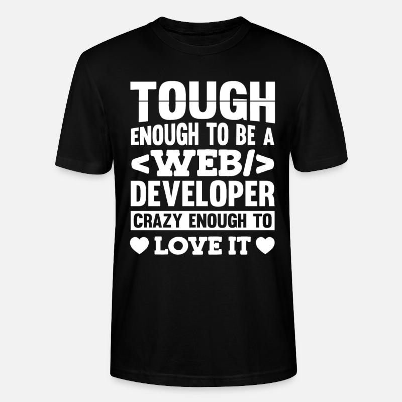 Développeur Web Développeur Web - T-shirt bio CRAFTER Stanley Stella Unisexe - noir