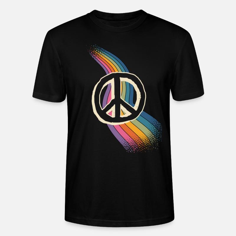 Peace Love - Stanley/Stella Unisex Bio-T-Shirt CRAFTER - Schwarz