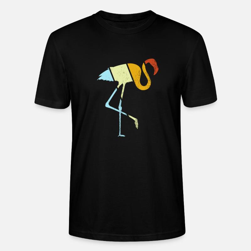Flamingo Retro - Stanley/Stella Unisex Bio-T-Shirt CRAFTER - Schwarz