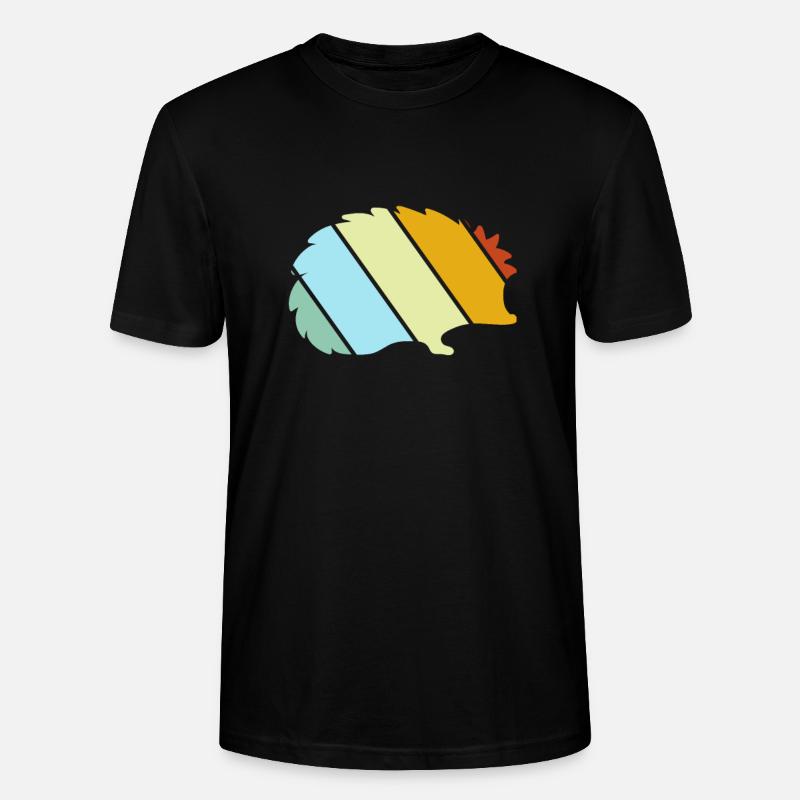Igel Retro - Stanley/Stella Unisex Bio-T-Shirt CRAFTER - Schwarz