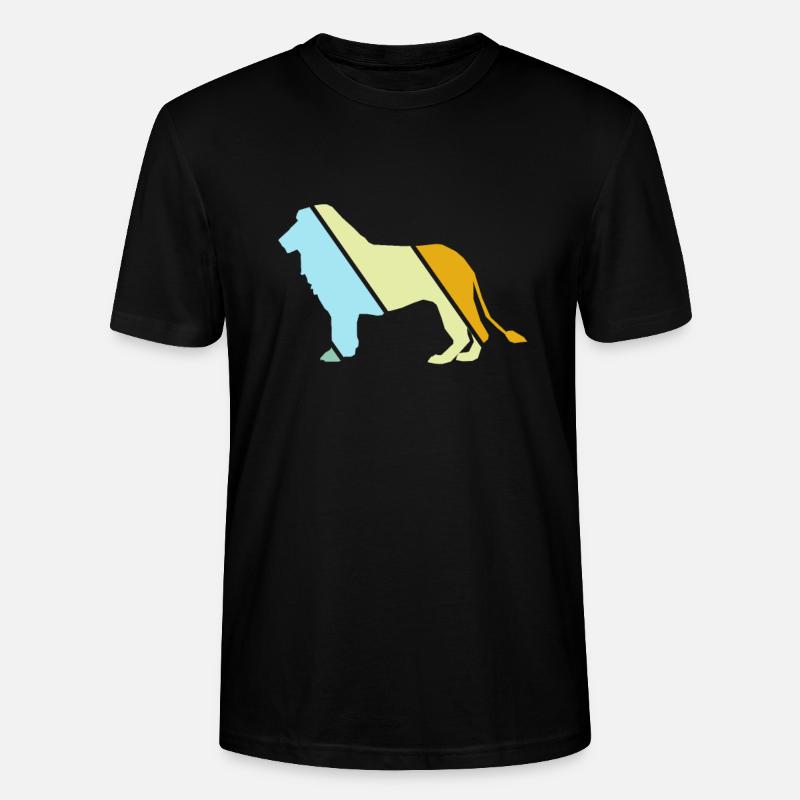 Löwe retro - Stanley/Stella Unisex Bio-T-Shirt CRAFTER - Schwarz