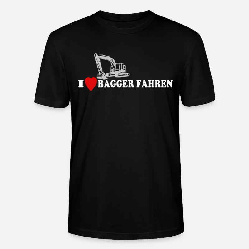 Bagger Ich Liebe Baggerfahrer - Stanley/Stella Unisex Bio-T-Shirt CRAFTER - Schwarz