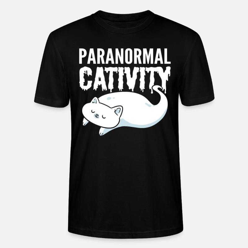 Paranormal Cat Ghostbusters - T-shirt bio CRAFTER Stanley Stella Unisexe - noir