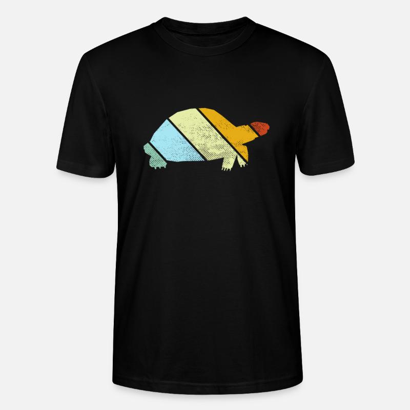Turtle Retro - Stanley/Stella CRAFTER Unisex Organic T-Shirt - black