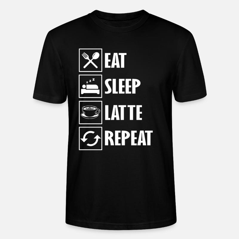 Kaffee Latte - Stanley/Stella Unisex Bio-T-Shirt CRAFTER - Schwarz
