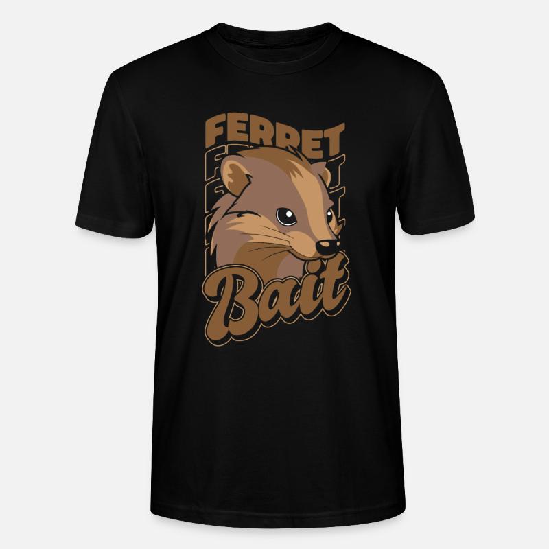 Frettchen Iltis Niedlich - Stanley/Stella Unisex Bio-T-Shirt CRAFTER - Schwarz