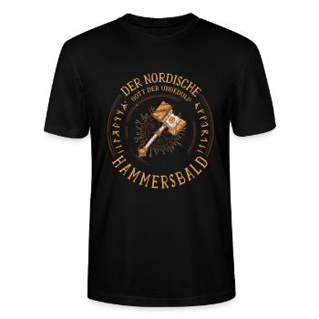 Hammersbald Nordische Mythologie Wikinger Ungeduld - Stanley/Stella Unisex Bio-T-Shirt CRAFTER - Schwarz - Vorne - Alina (178cm) & Michal (187cm)