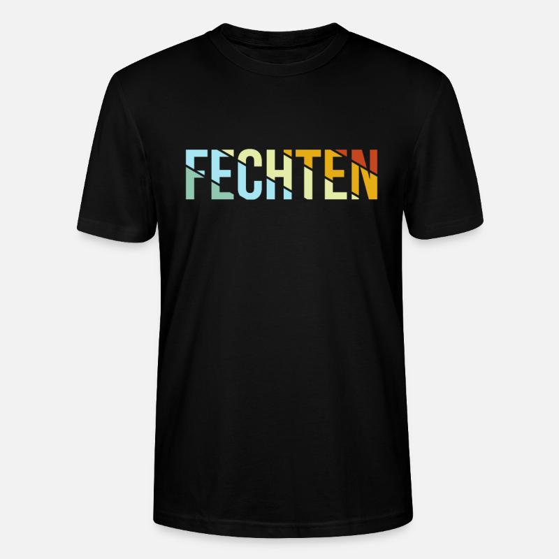 Fechten Retro - Stanley/Stella Unisex Bio-T-Shirt CRAFTER - Schwarz