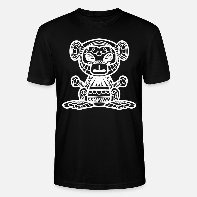 Monkey Tribals Monkey - Stanley/Stella CRAFTER Unisex Organic T-Shirt - black