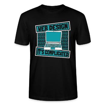 Développeur Web Développeur Web Drôle - T-shirt bio CRAFTER Stanley Stella Unisexe - noir - Devant - Alina (178cm) & Michal (187cm)